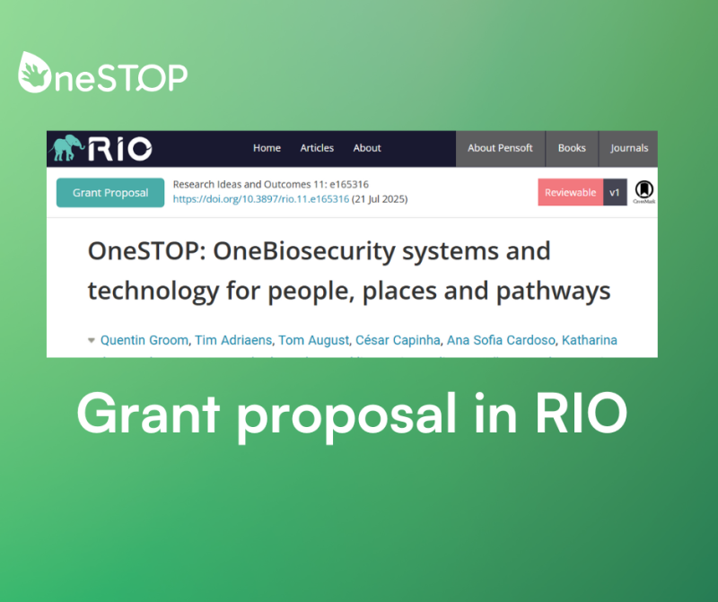 OneSTOP’s grant proposal published in the RIO journal