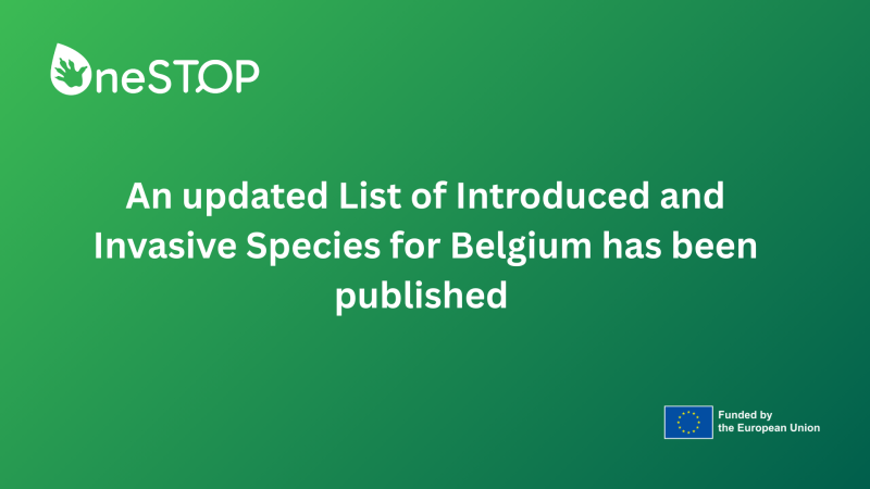 An updated List of Introduced and Invasive Species for Belgium has been published